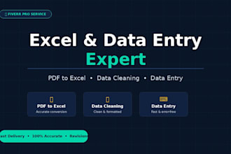 convert PDF to excel and clean or format your spreadsheet data