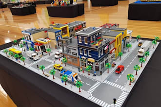 create a custom 3d lego model, lego minifigure, lego moc for 3d printing