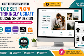 build your website using pixiest pixpa strikingly  ucraft youcan shop design