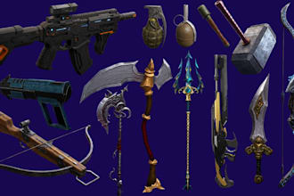 design custom 3d weapon 3d cosplay props 3d swords 3d props armor 3d gun dagger