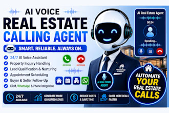 build ai voice agent ai receptionist ai calling agent dentist, real estate leads