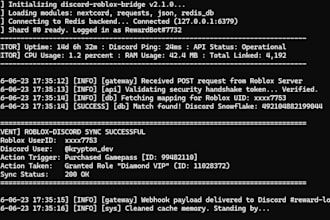 develop a custom discord bot or roblox discord integration