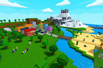 build roblox game, roblox map, 3d model, animation, roblox scripter, lua