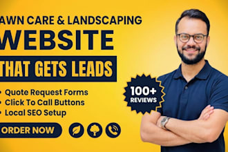 design a lawn care landscaping or tree removal website that gets leads
