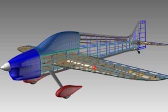 create a detailed 3d rc airplane model for hobby  prototyping, and visualization