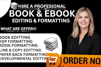book editting and formatting,amazon KDP formatting ,developmental book editting