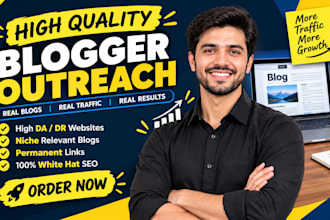 build high quality backlinks through blogger outreach for high quality links