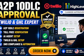a2p 10dlc registration and verification on twilo or ghl ai agent setup tollfree