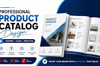 design premium product catalog, brochure, lookbook and sales sheet