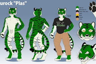 draw furry vtuber anthro furry reference sheet furry oc sticker