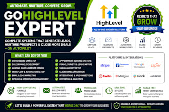 build gohighlevel website, email automation,gohighlevel landing page