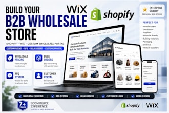 build shopify b2b wholesale store wholesale wix website with custom pricing