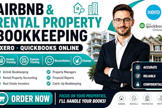 do airbnb rental property and real estate bookkeeping in xero and quickbooks
