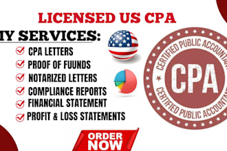 do professional proof of funds CPA letter