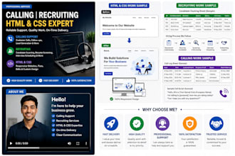 handle your business calling, US recruitment, and HTML CSS
