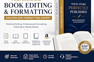 do book editing and formatting, amazon kdp formatting