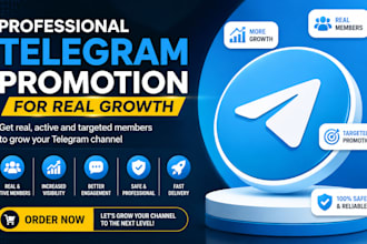 provide professional telegram promotion for real growth