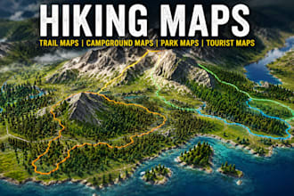 design custom hiking maps, trail maps, campground maps, tourist and park maps
