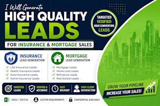generate high quality leads for insurance and mortgage sales