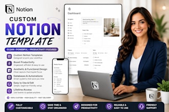 be your custom notion template expert notion website dashboard automation