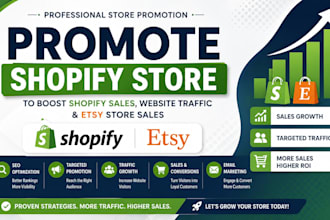 promote shopify store to boost shopify sales website traffic etsy store sales