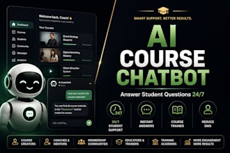 build an ai chatbot trained on your course content to answer student questions