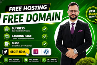 create a complete website free hosting domain and free logo