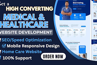 design, redesign medical website healthcare website homecare and dentist website