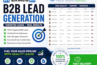 generate  linkedin b2b leads and prospect email lists using sales navigator