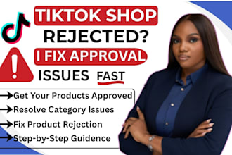 fix tiktok shop rejected listing and product approval errors