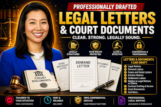 write legal demand letter and cease and desist with letterhead