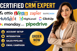 setup gohighlevel, hubspot automation, attio, zoho crm workflow and pipeline