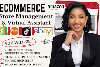 do ecommerce store management for etsy ebay amazon tik tok shop shopify manager