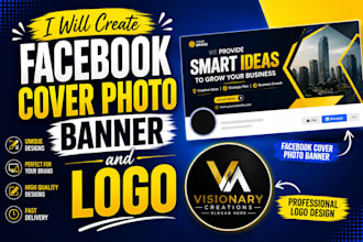 create facebook cover photo banner design and logo