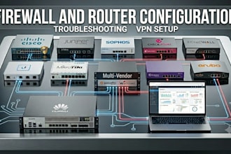configure network routers, switches, firewalls, wireless and VPN setup