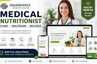 design squarespace medical nutritionist clinic healthcare wellness website