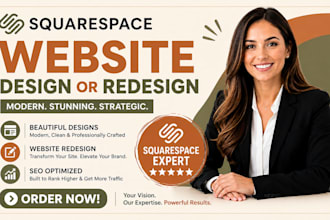 build square website square online website squarespace design or redesign