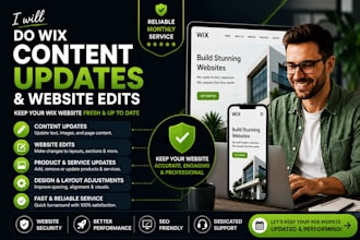 do wix content updates and website edits on wix