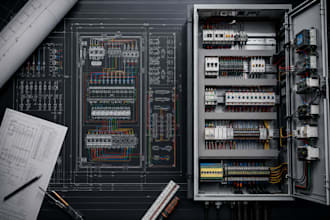 design electrical single line diagram, panel layout and wiring diagram
