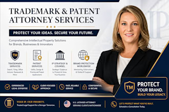 conduct trademark search, file trademark application as a licensed attorney