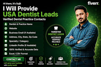 provide targeted healthcare leads, dentist leads and medical contacts