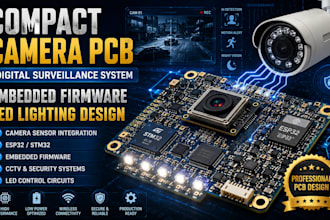 design compact camera pcb, digital surveillance system, embedded firmware led
