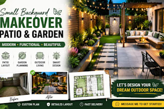 do small backyard makeover patio layout modern garden planning outdoor concept