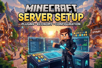build and configure a professional minecraft server with plugins and economy