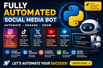 do custom social media bot youtube bot instagram bot twitter x bot tiktok bot