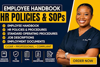 write employee handbook HR policies sops job descriptions and contracts