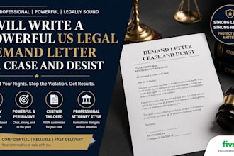 write a powerful US legal demand letter or cease and desist