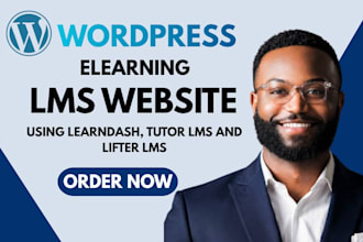 create professional lms website for online courses and elearning platform