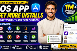 promote ios app installs, increase downloads and organic mobile ios installs