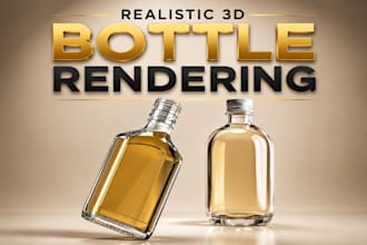create realistic bottle jars luxury 3d rendering product visualization